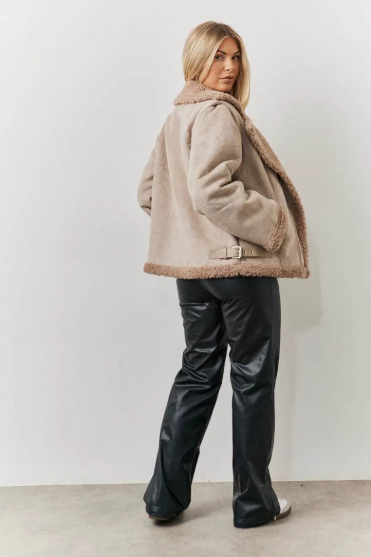 Online In The Style 2 In 1 Aviator Coat Gilet