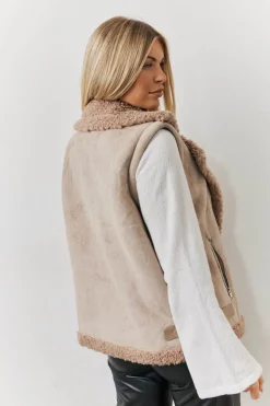 Online In The Style 2 In 1 Aviator Coat Gilet