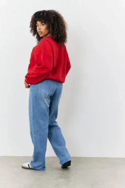 Sale Fits 97 Printed Varsity Sweatshirt Red