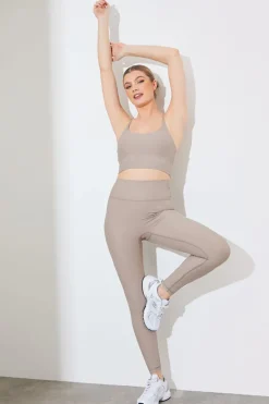 Outlet Fits Active Sculpt Ribbed Sports Leggings Mocha