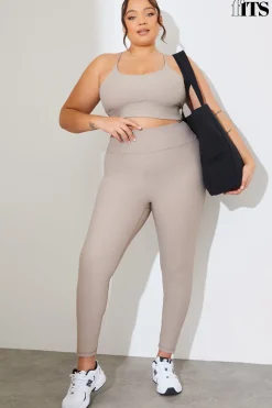 Outlet Fits Active Sculpt Ribbed Sports Leggings Mocha