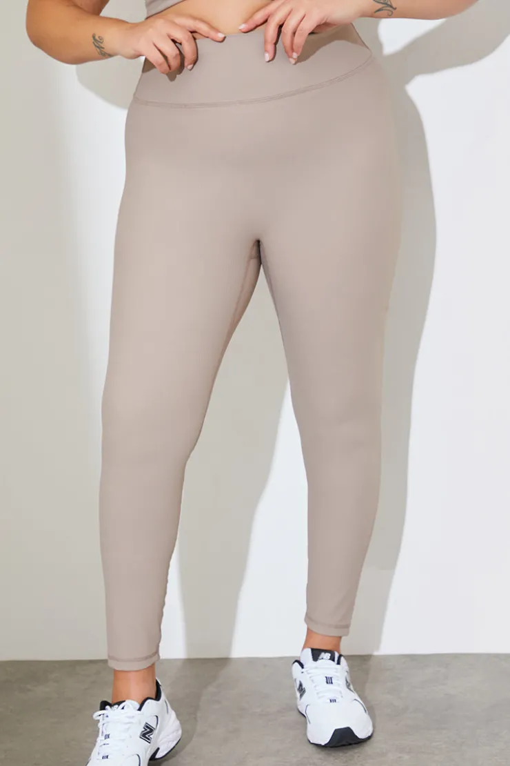 Outlet Fits Active Sculpt Ribbed Sports Leggings Mocha