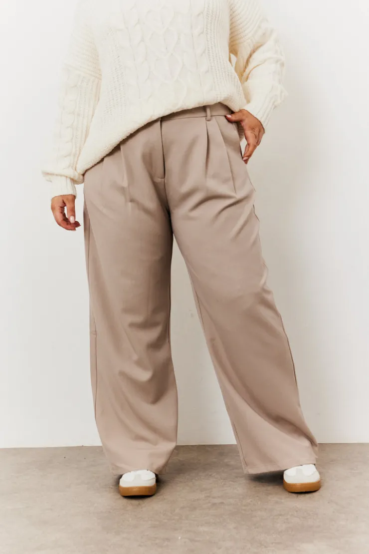 Outlet In the Style Adjustable Wide Leg Trouser Stone