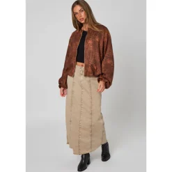 New Urban Bliss Animal Suede Bubble Hem Jacket