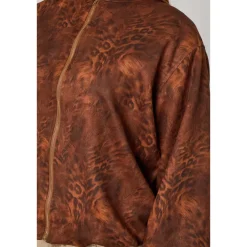 New Urban Bliss Animal Suede Bubble Hem Jacket