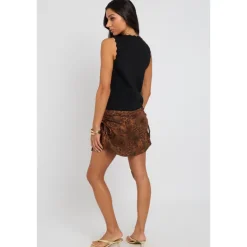 New Urban Bliss Animal Suede Mini Skirt