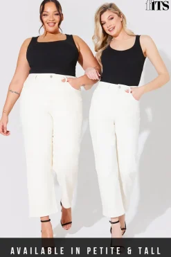 Fits Ankle Grazer Straight Leg Jean Ecru
