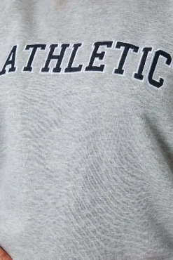 Best In the Style Athletic' Slogan Sweater Grey