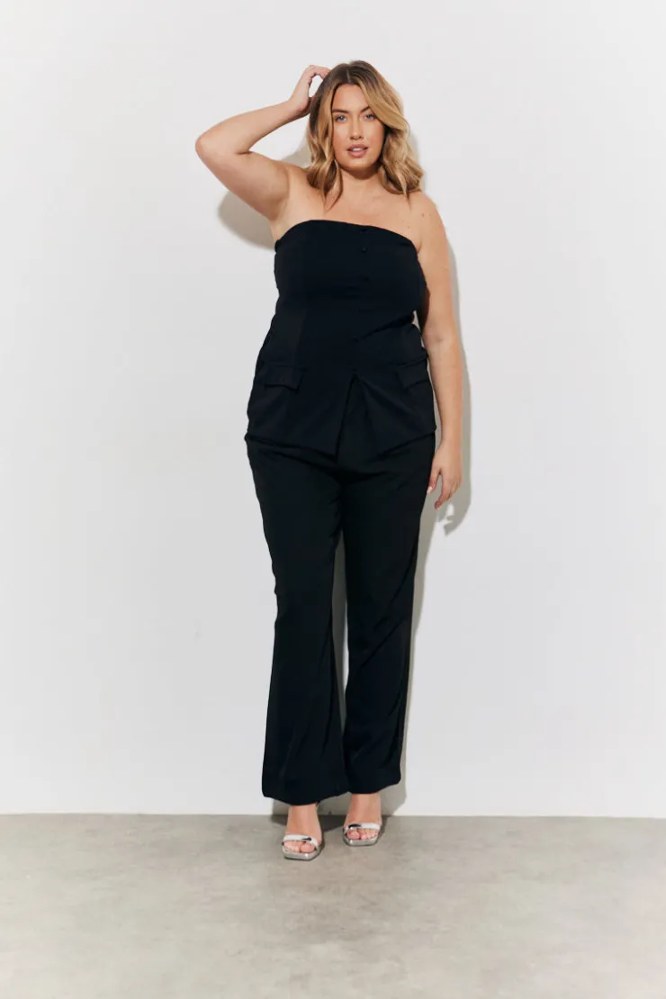 Outlet In The Style Bandeau Waistcoat Black