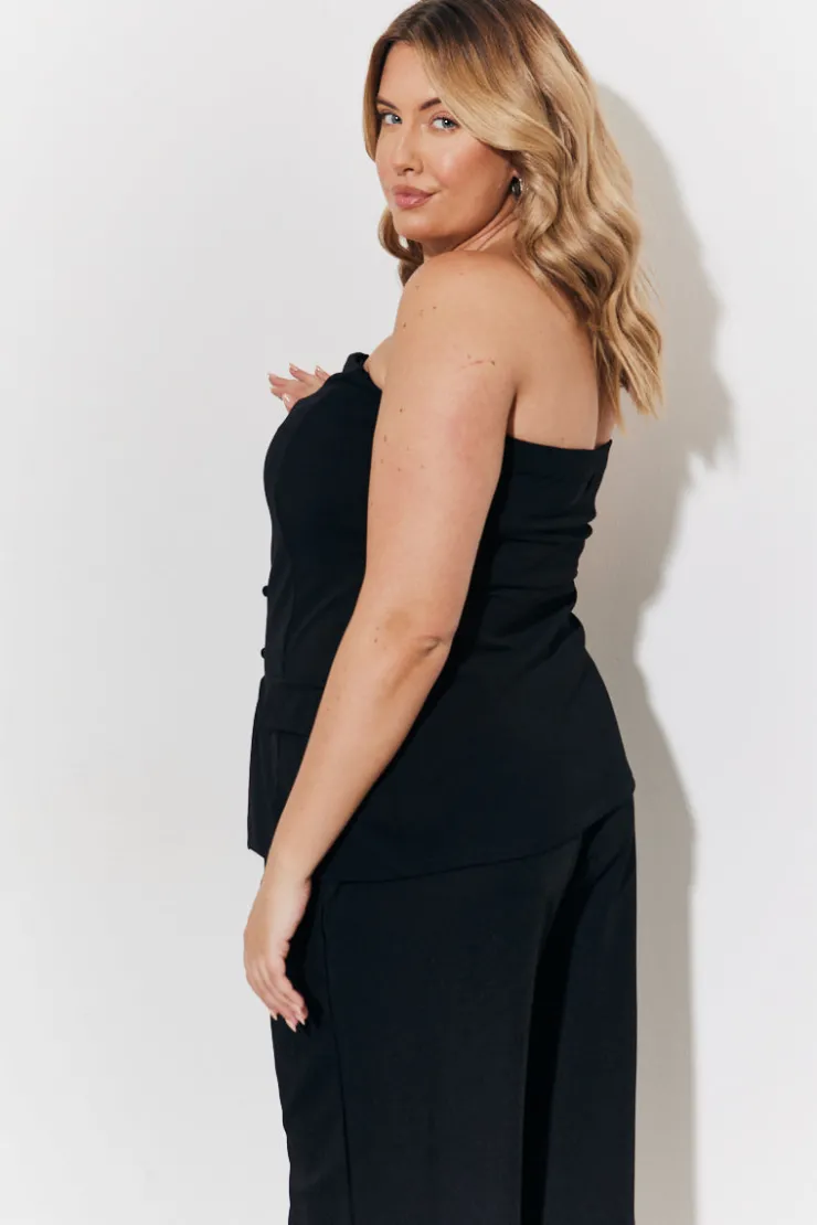Outlet In The Style Bandeau Waistcoat Black