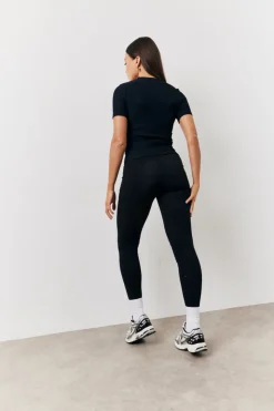 Hot In The Style 2 Pack Jersey Kickflare and Legging Black