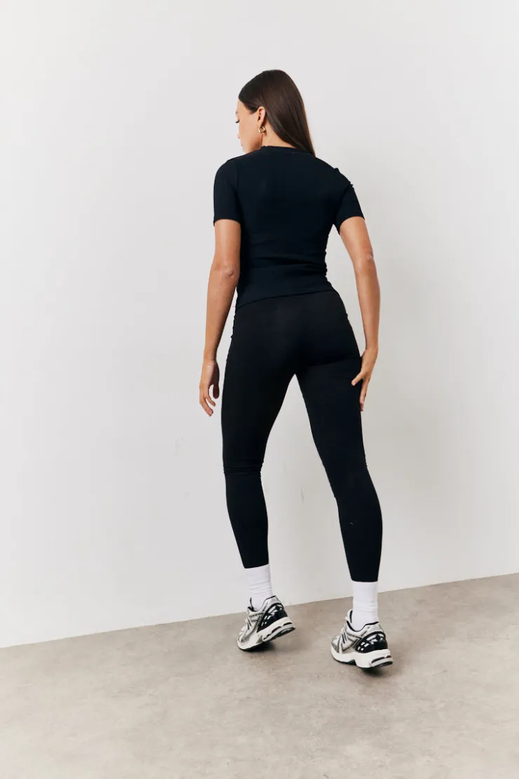 Sale In The Style 2 Pack Jersey Legging Black