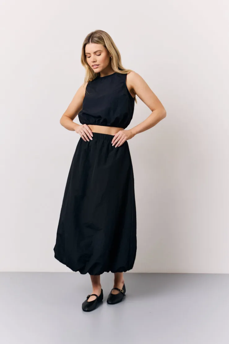 Sale In The Style Balloon Co-Ord Midi Skirt Black