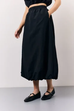Sale In The Style Balloon Co-Ord Midi Skirt Black