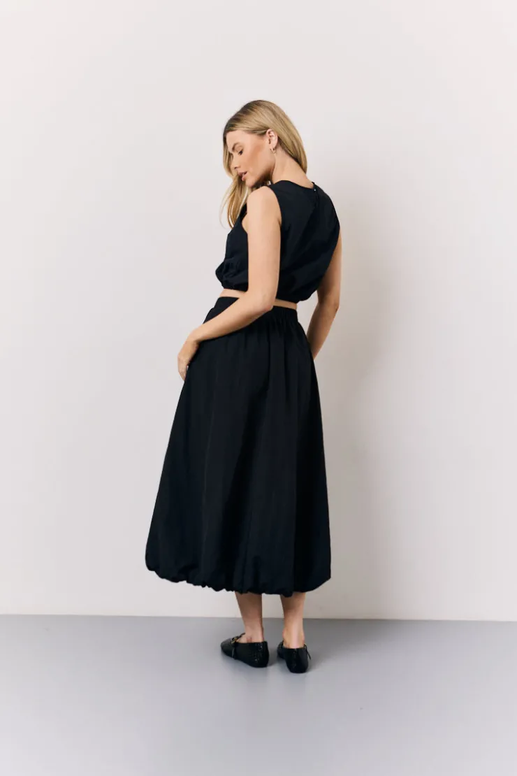 Sale In The Style Balloon Co-Ord Midi Skirt Black