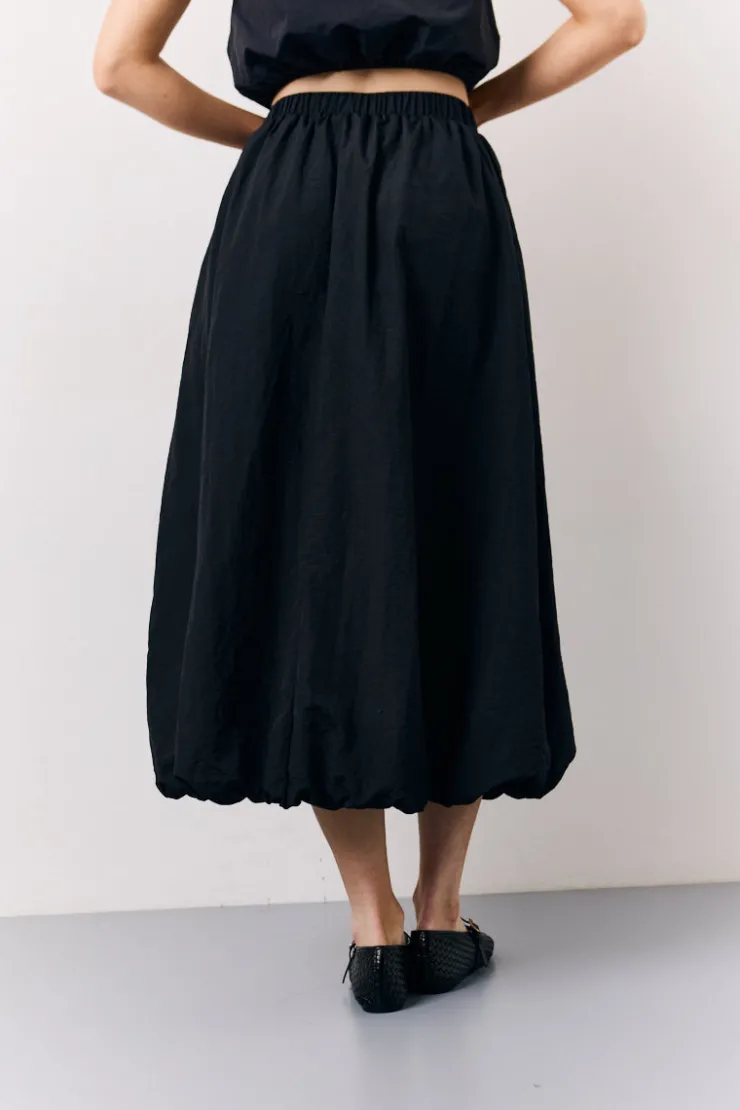 Sale In The Style Balloon Co-Ord Midi Skirt Black