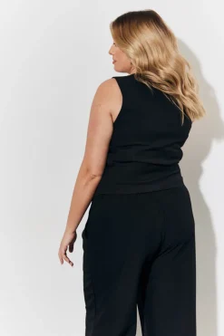In the Style Embellished Waistcoat Black