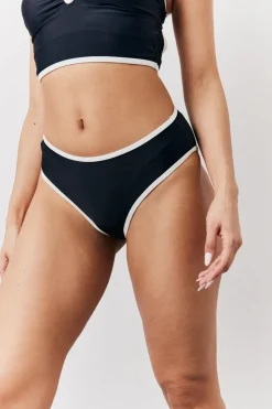 New Fits High Thigh Boomerang Bikini Bottoms Black