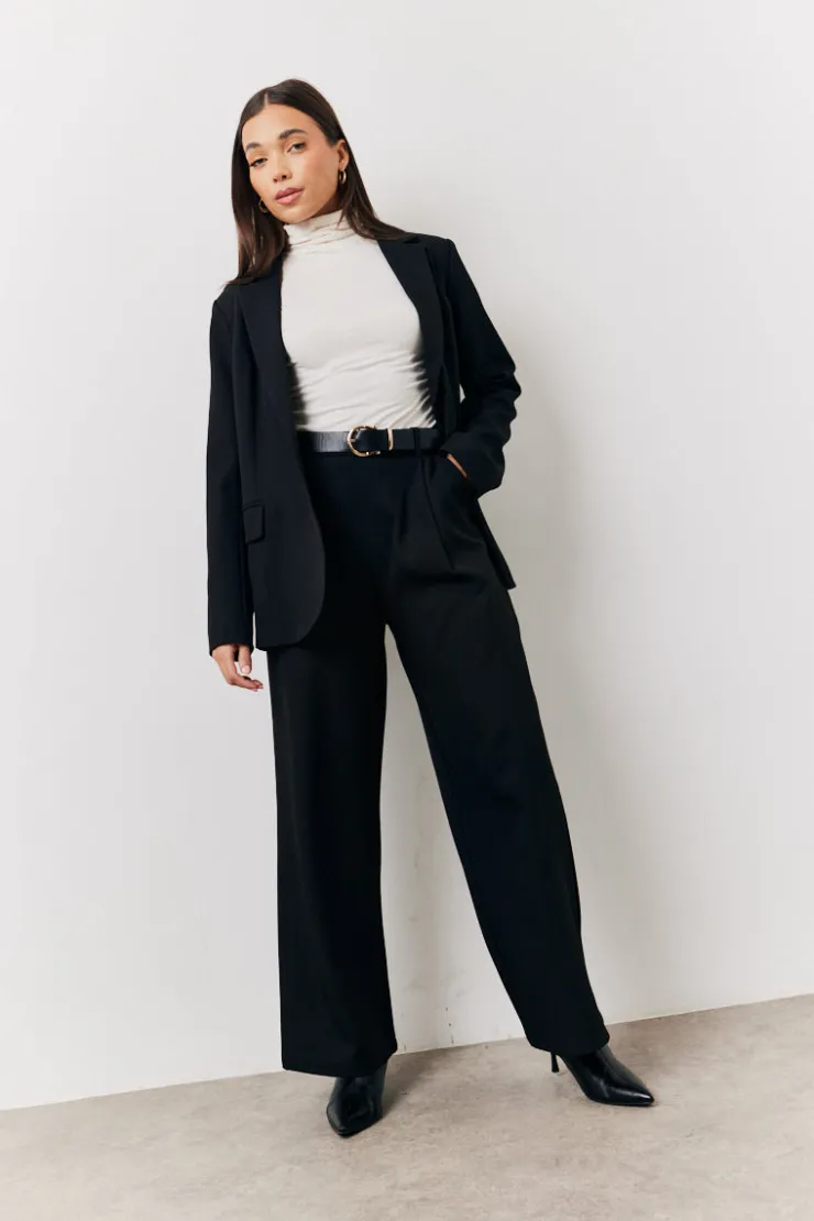 Discount In The Style Relaxed Pocket Detail Blazer Black