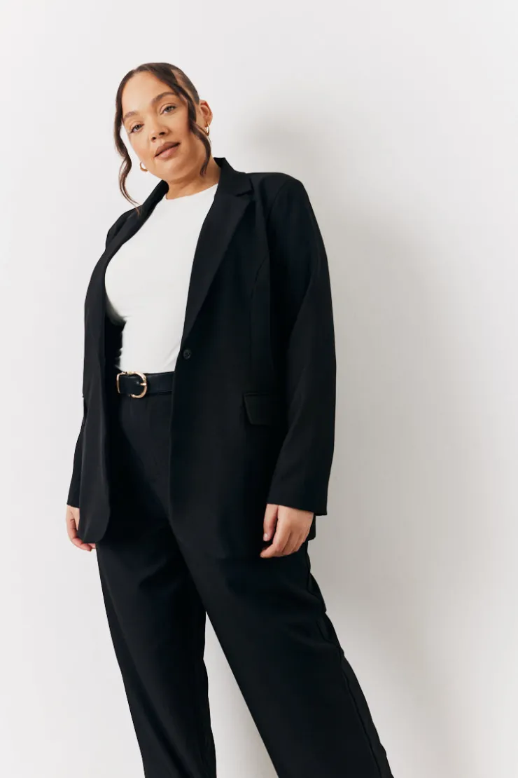 Discount In The Style Relaxed Pocket Detail Blazer Black