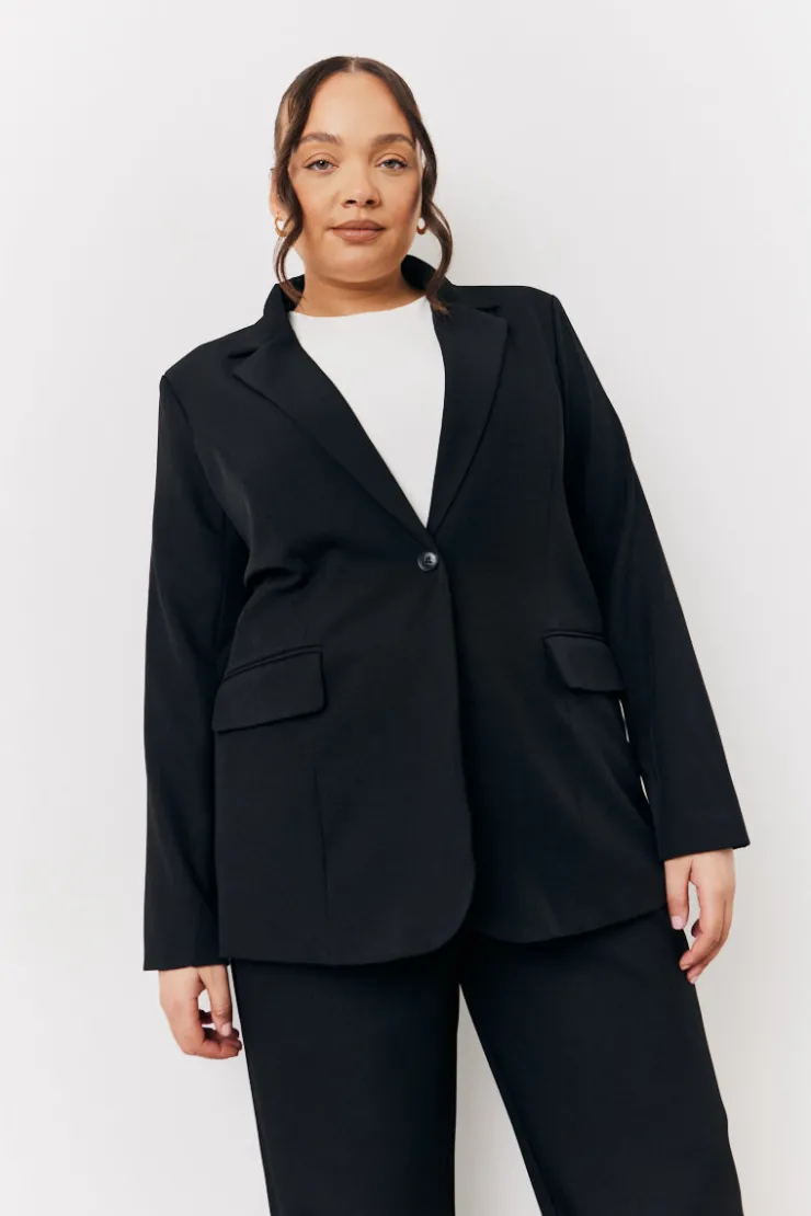 Discount In The Style Relaxed Pocket Detail Blazer Black