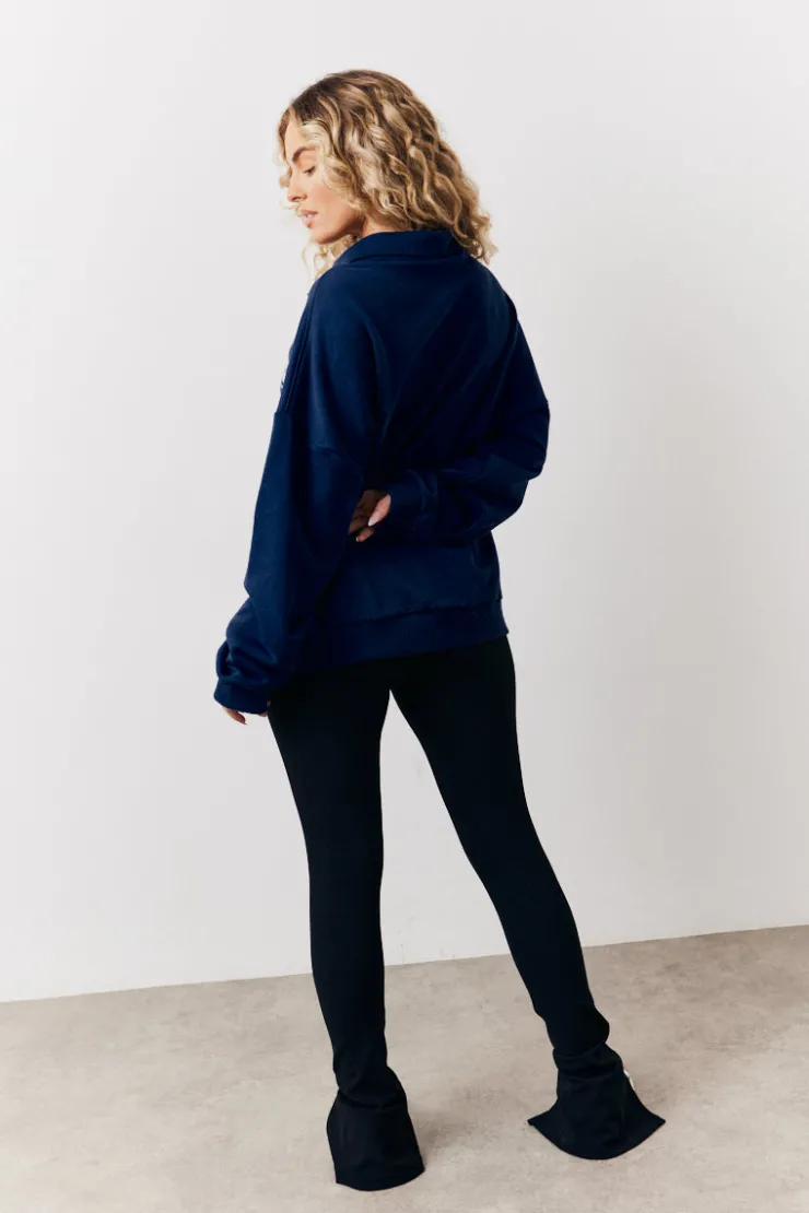 Hot Fits Black Sculpt & Control High Waisted Split Hem Ribbed Legging