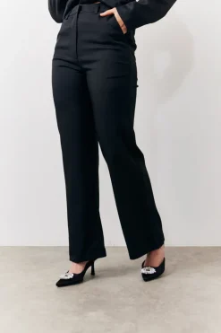 Best In the Style Tailored High Waist Trouser Black