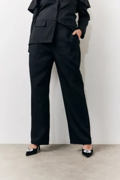Best In the Style Tailored High Waist Trouser Black