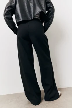 Outlet In the Style Tailored Wide Leg Trouser Black