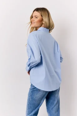 Online In The Style Oversized Shirt Blue