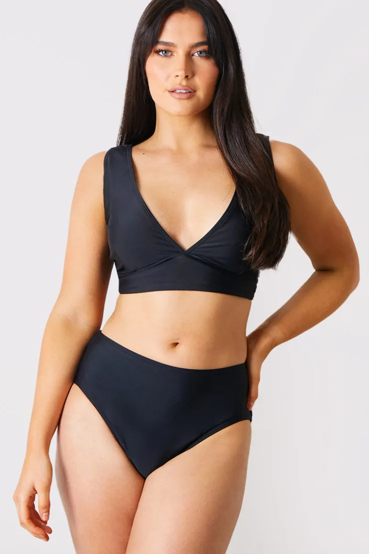 Sale In the Style Bralet Bikini Top Black