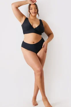 Sale In the Style Bralet Bikini Top Black