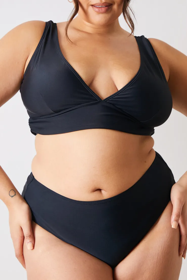 Sale In the Style Bralet Bikini Top Black