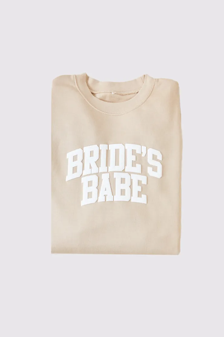 Clearance In The Style Bride Babe's Crew Neck Sweatshirt Stone