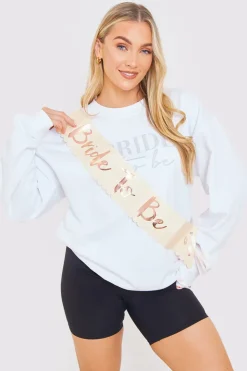 Best In The Style Bride to Be Sash White