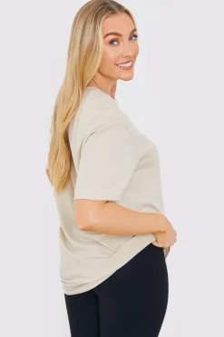 Best In The Style Bride's Babe Crew Neck T-Shirt Stone