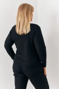 Online In the Style Brushed Rib Asymmetric Co-Ord Top Black