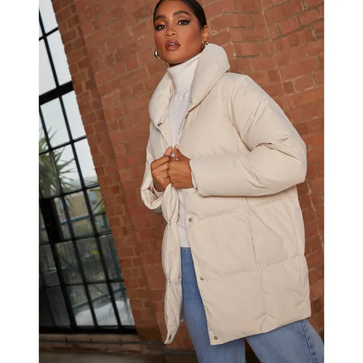 Discount CHI CHI LONDON Padded Puffer Coat in Cream