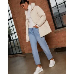 Discount CHI CHI LONDON Padded Puffer Coat in Cream