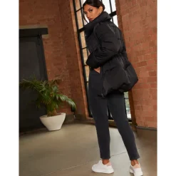 Best CHI CHI LONDON Shirred Waist Short Padded Jacket in Black
