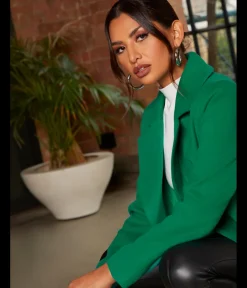 Online CHI CHI LONDON Single Breasted Coat in Green