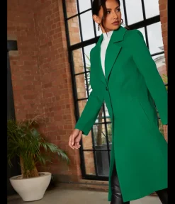 Online CHI CHI LONDON Single Breasted Coat in Green
