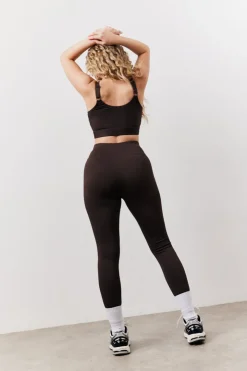Online In The Style High Waisted Co-Ord Leggings Chocolate