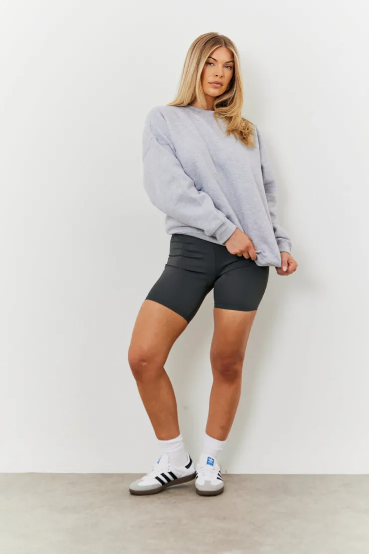 Clearance Fits Contour High Waisted Cycling Shorts Charcoal