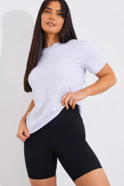 Hot In The Style Contour High Waisted Cycling Shorts Black