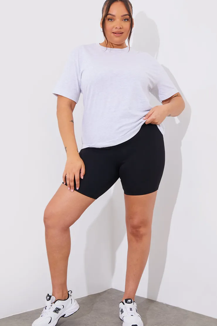 Hot In The Style Contour High Waisted Cycling Shorts Black