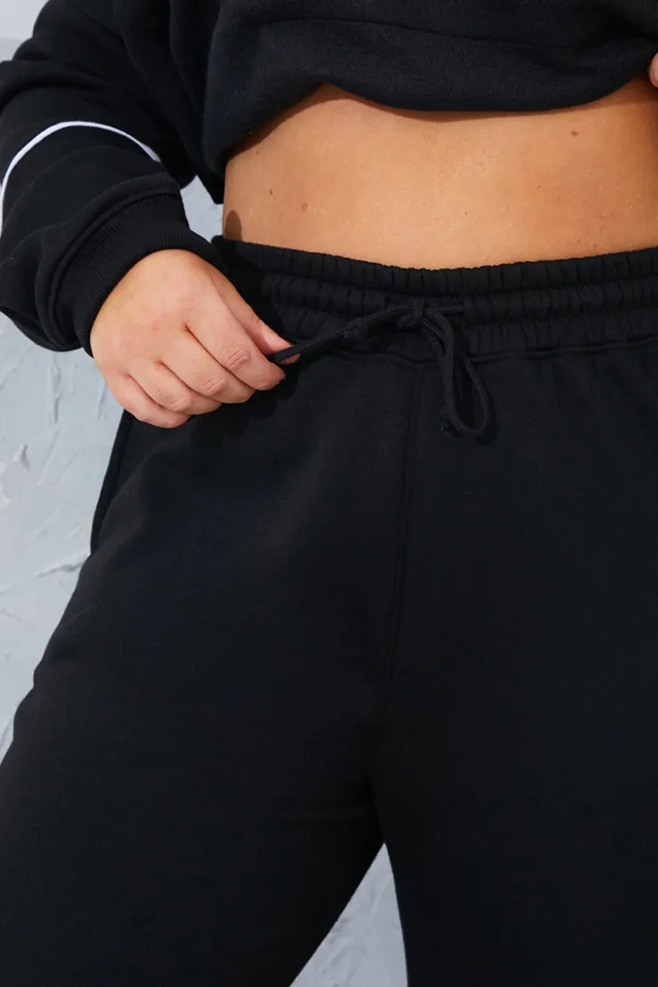 Outlet In the Style Contrast Piping Wide Leg Joggers