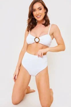 Discount Billie Faiers Controlled Textured Crinkle High Waisted Bikini Bottoms