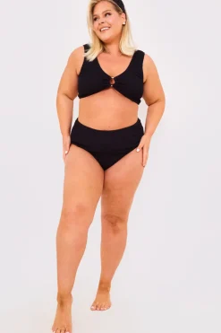 Discount Billie Faiers Controlled Textured Crinkle High Waisted Bikini Bottoms