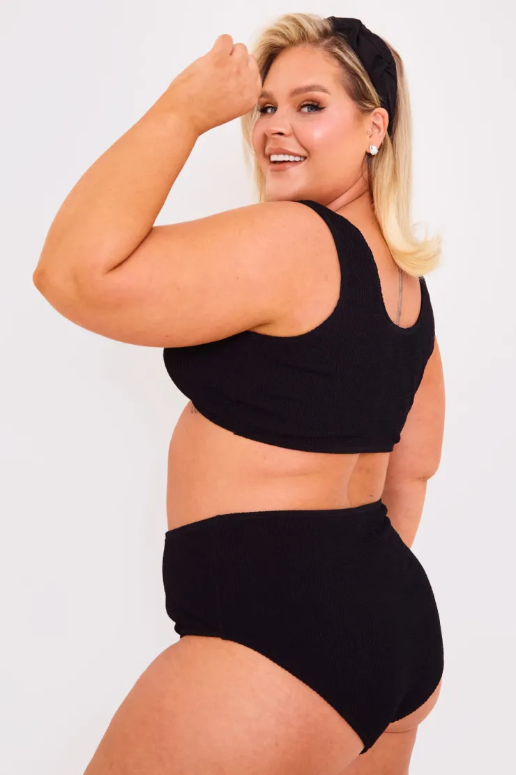 Discount Billie Faiers Controlled Textured Crinkle High Waisted Bikini Bottoms